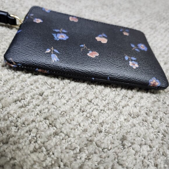 Coach Wristlet Wallet Black Floral Women's Size Small - Picture 3 of 11
